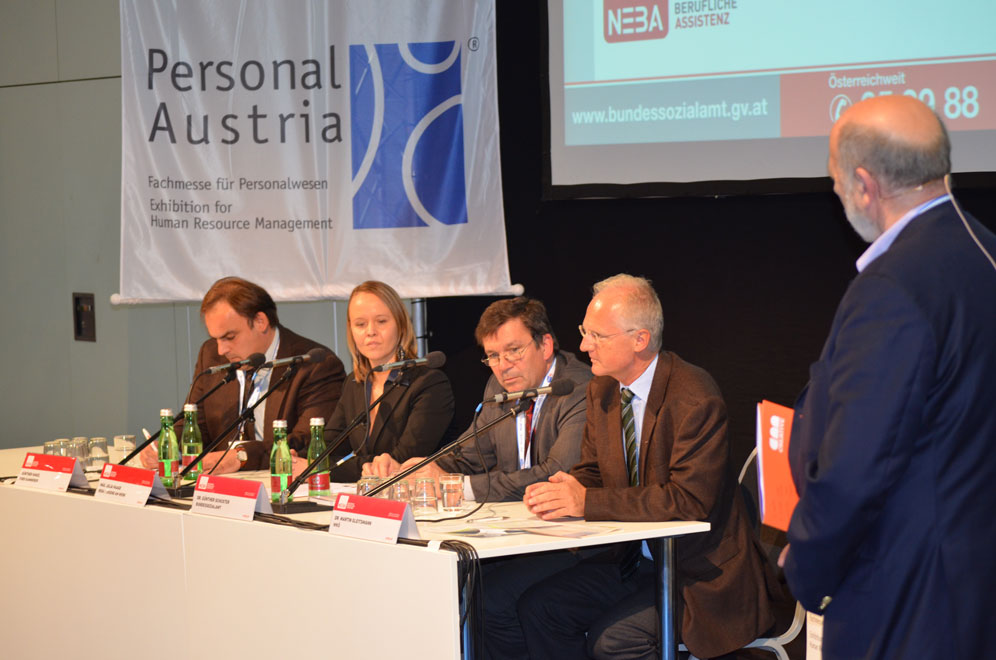 Personal Austria Podiumsdiskussion Hanzl Haage Schuster Gleitsmann LR