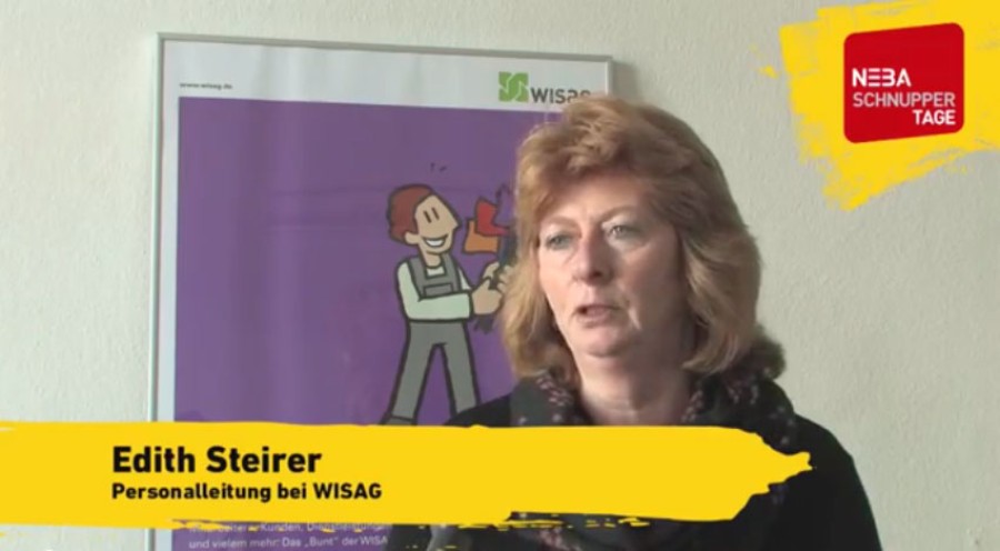NEBA-Schnuppertage bei der WISAG Service Holding in Wien, Berufsbilder: Reinigungskraft; Bürokauffrau/-mann