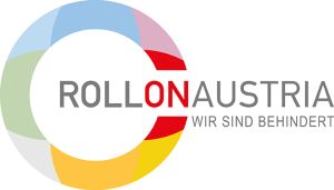 Logo Verein RollOn Austria - "Wir sind behindert"